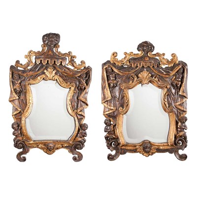 Lot 152 - Pair of Venetian Rococo Painted and Parcel...