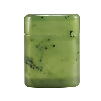 Lot 293 - Spinach Jade Box Height 2 inches.