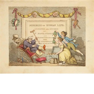 Lot 251 - [COLOR PLATE] ROWLANDSON, THOMAS Miseries of...
