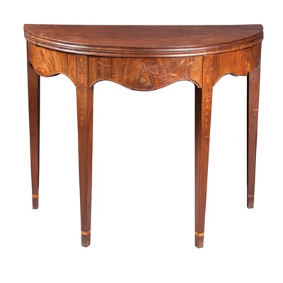 Lot 222 - Federal Inlaid Mahogany Card Table The...