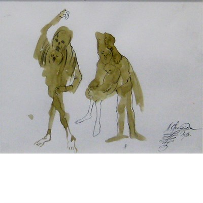 Lot 14 - Mihail Chemiakin Russian, b. 1943 (i) Untitled...