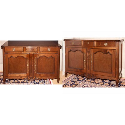 Lot 307 - Pair of French Provincial Style Mahogany Side...