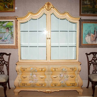 Lot 326 - Italian Rococo Style Painted Bookcase Height 7...