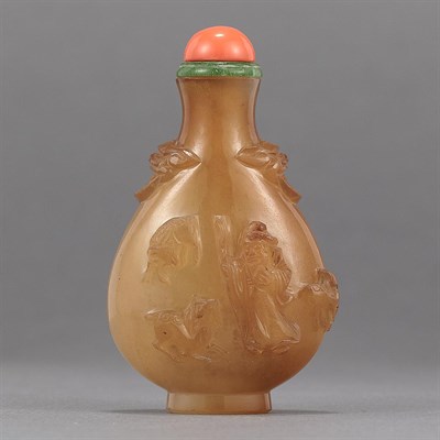 Lot 334 - Chinese Agate Snuff Bottle 19th Century Of...