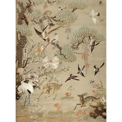 Lot 12 - Japanese Silk Textile Early 20th century...