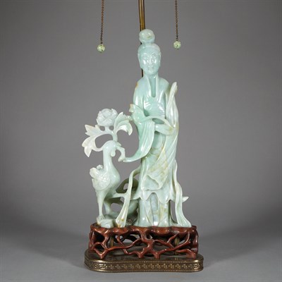 Lot 284 - Chinese Jade Figural Group Late 19th/early...