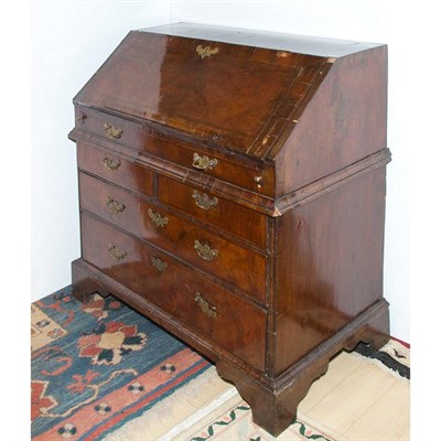 Lot 288 - George II Walnut Slant Front Desk 18th Century...