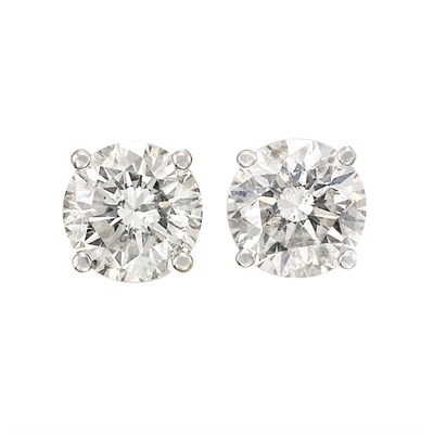 Lot 88 - Pair of White Gold and Diamond Stud Earrings