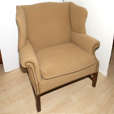 Lot 209 - George III Style Mahogany Wing Chair