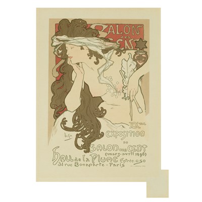 Lot 106 - Alphonse Mucha SALON DES CENT Color lithograph,...