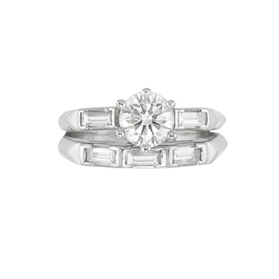Lot 467 - Platinum and Diamond Ring