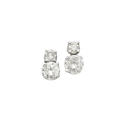 Lot 484 - Pair of Diamond Stud Earrings