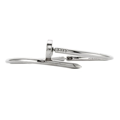 Lot 631 - White Gold 'Nail' Bangle Bracelet, Aldo Cipullo
