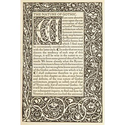 Lot 279 - [KELMSCOTT PRESS] RUSKIN, JOHN. The Nature of...