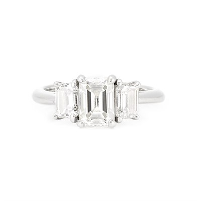 Lot 695 - Platinum and Diamond Ring, Tiffany & Co.