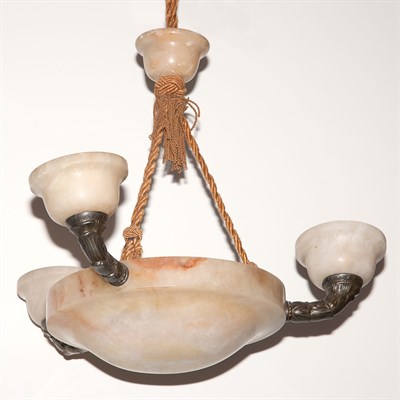 Lot 437 - Neoclassical Style Alabaster and Bronze...