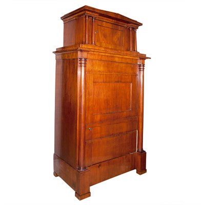 Lot 169 - Biedermeier Mahogany Armoire Height 7 feet 3...