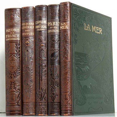 Lot 480 - [FINE BINDINGS] Group of nineteen Larousse...