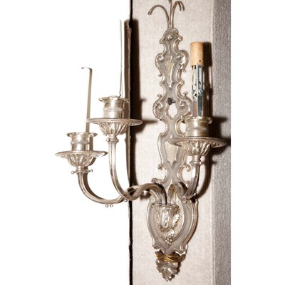 Lot 231 - Set of Three Rococo Style Silver Plated...