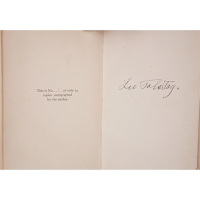 Lot 206 - [LIBRARY SET] TOLSTOI, LYOF N. The Novels and...