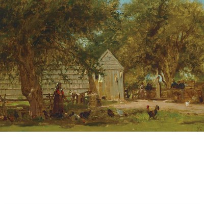 Lot 15 - Jervis McEntee American, 1828-1891 The Farm...