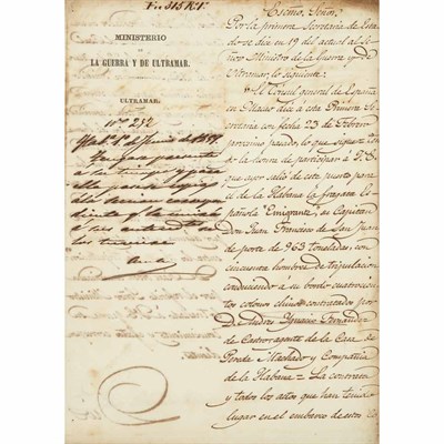 Lot 12 - [CUBA--CHINESE LABOR] Group of three documents...