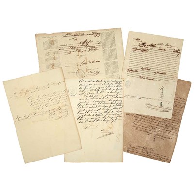 Lot 15 - [CUBA--CHINESE LABOR] Group of six documents...