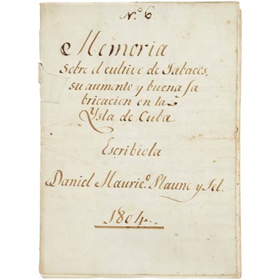 Lot 17 - [CUBA--TOBACCO] PLAUNE Y FEL, DANIEL MAURICIO....