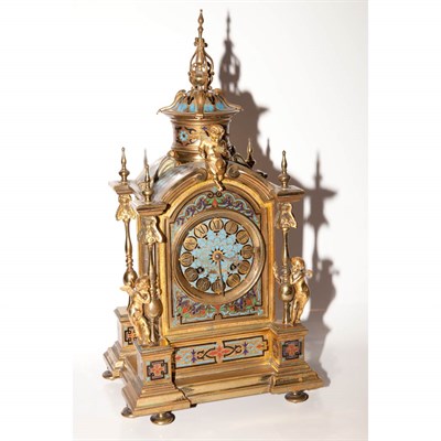 Lot 389A - Louis XVI Style Gilt and Champleve Enameled...