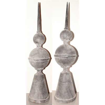 Lot 537 - Pair of Iron Garden Ornaments Height 36 inches.