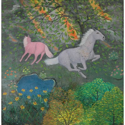 Lot 64 - Lawrence Lebduska American, 1894-1966 (i)...