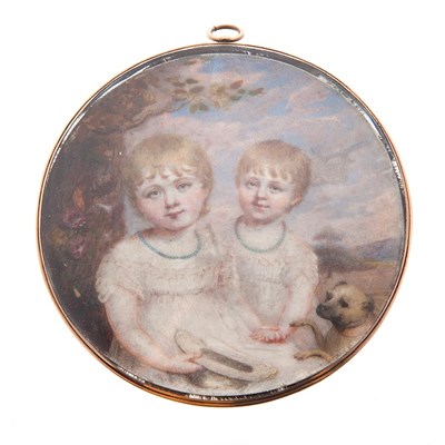 Lot 75 - English School 19th Century Portrait Miniature...