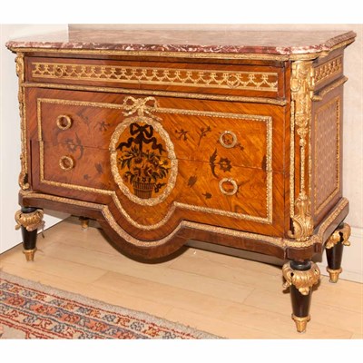 Lot 351 - Louis XVI Style Marble Top Gilt-Metal Mounted...