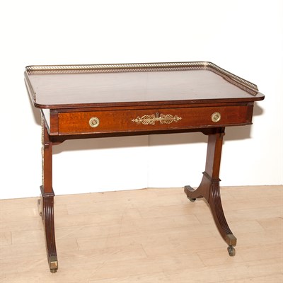 Lot 254 - Regency Style Mahogany Desk Height 30 inches,...