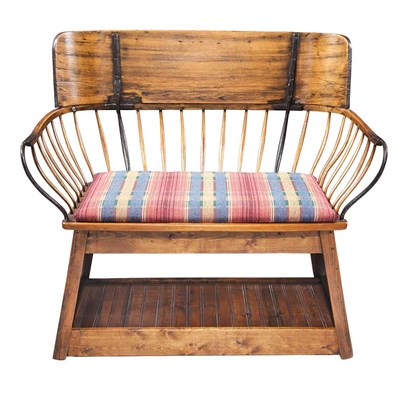 Lot 230 - Provincial Oak Buggy Bench Length 37 inches.