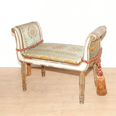 Lot 453 - Neoclassical Style Painted and Parcel Gilt...