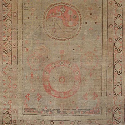 Lot 420 - Khotan Carpet East Turkestan, first quarter of...