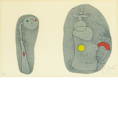 Lot 80 - Joan Miró L'ENFANCE D'UBU (M. 1008) Color...