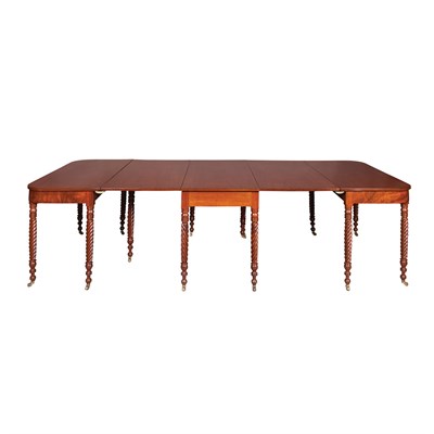 Lot 183 - Late Federal Mahogany Three-Part Dining Table...