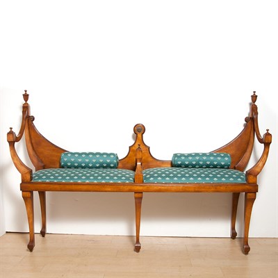Lot 224 - Edwardian Mahogany Settee Length 59 inches.