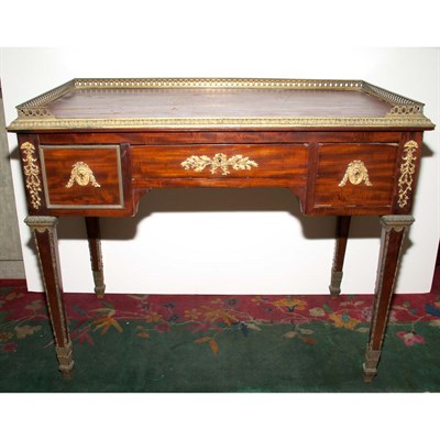 Lot 359 - Empire Style Leather Top Gilt-Brass Mounted...