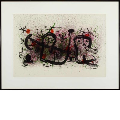 Lot 107 - Joan Miró COMPOSITION Color lithograph. Sheet...