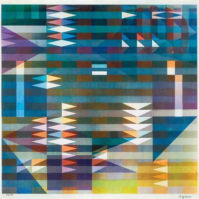 Lot 3 - Yaacov Agam COMPOSITION Agamograph, signed and...
