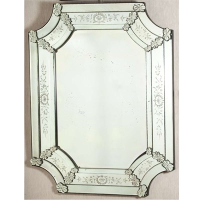Lot 138 - Venetian Style Mirror Framed Mirror Height 46...