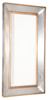 Lot 405 - Silver Painted Wood Pier Mirror Height 47 1/4...