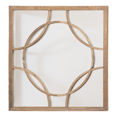 Lot 133 - Reclaimed Distressed Wood Mirror 39 1/2 Inches...