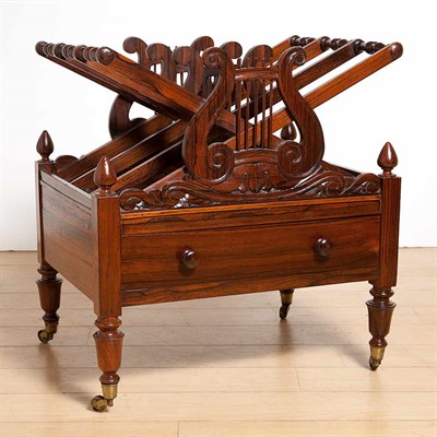 Lot 545 - George IV Rosewood Canterbury Height 21 inches,...