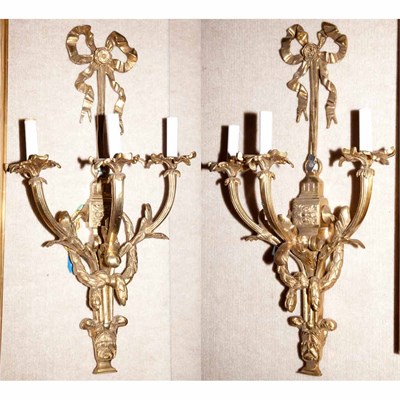 Lot 216 - Pair of Louis XVI Style Gilt-Bronze...