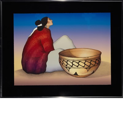 Lot 120 - R.C. Gorman COCHITI Color lithograph, 1985,...