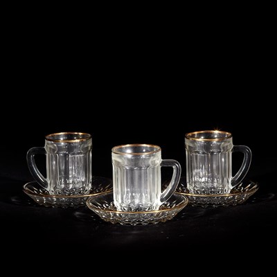 Lot 269 - Set of Twelve Gilt Decorated Glass Demitasse...